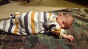 Steven's first tummy time