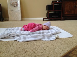 amaya's first tummy time